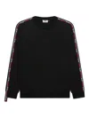 Gcds Striped Sweatshirt In Black