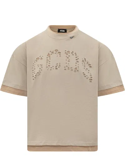 Gcds Stylish Logo T-shirt In Neutral