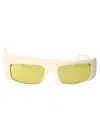 Gcds Gd0043 Sunglasses In 21e Bianco/marrone