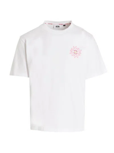 GCDS SURFING WEIRDO T-SHIRT WHITE