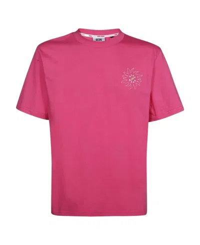 Gcds Surfing Wirdo Graphic-print T-shirt In Pink