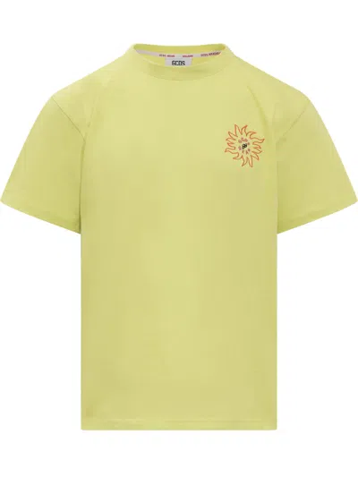 Gcds Surfing Wirdo T-shirt - Lime Size L In Green