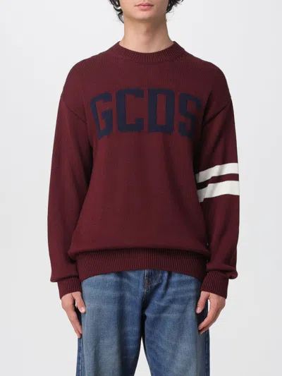 GCDS SWEATER GCDS MEN COLOR BURGUNDY,H63860050