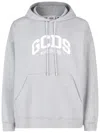 Gcds Cotton Sweatshirt With Applied Logo In Grey
