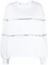 Gcds Cotton Sweatshirt With Frontal Logo Patch In White