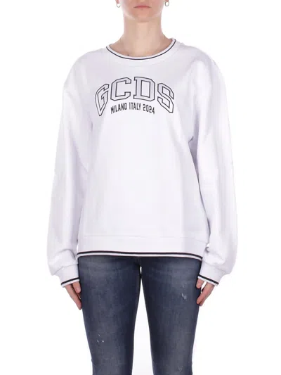 Gcds Sweaters In White Black Bianco