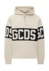 Gcds Sweatshirt Band Logo Hoodie In Neutral