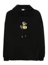 Gcds Duck-print Hoodie In Black