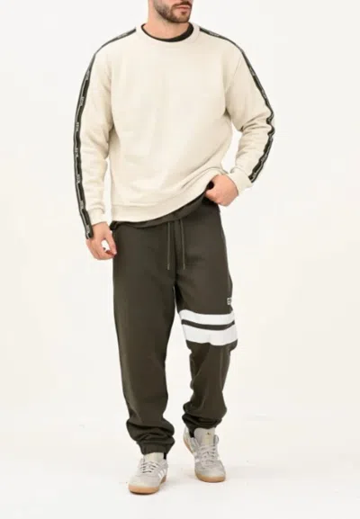 Gcds Sweatshirt Logo Tape Crewneck In Neutral