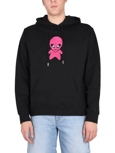 Gcds Sweatshirt "wirdo" In Black
