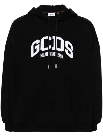 Gcds Black Cotton Sweatshirt