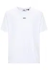 Gcds Logo-appliqqué Cotton T-shirt In Bianco