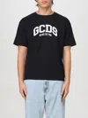 Gcds Crew Neck Cotton T-shirt In Schwarz