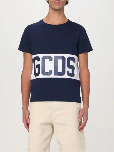 GCDS T-SHIRT GCDS MEN COLOR BLUE,G75120009