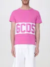 Gcds Short Sleeve T-shirt In Fuchsia