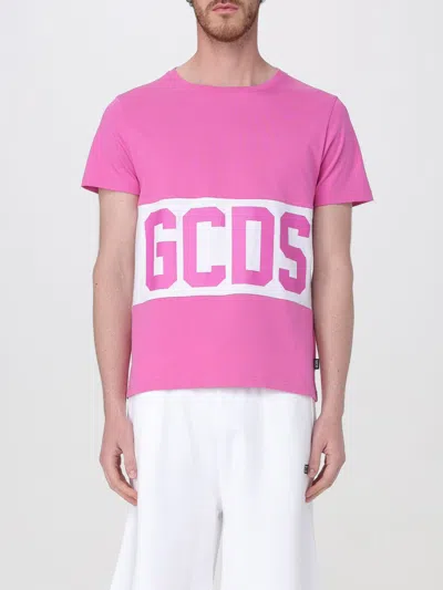 GCDS T-SHIRT GCDS MEN COLOR FUCHSIA,G75120007