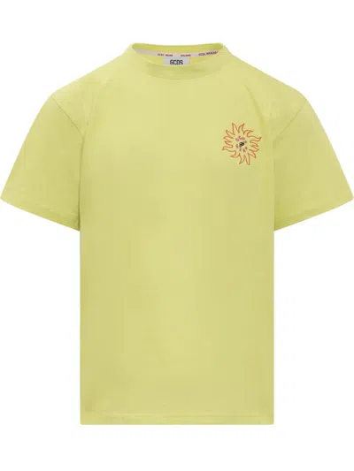 Gcds T-shirt Surfing Wirdo In Green
