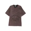 Gcds Distressed-effect Graphic-print T-shirt In Brown