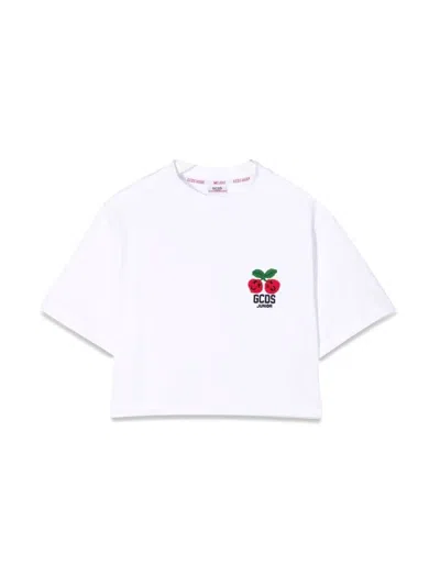 Gcds Kids'  T Shirt In White