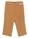 Gcds Tailored Capri Pants With Polished Finish In Brown
