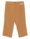 Gcds Tailored Capri Pants With Polished Finish In Brown