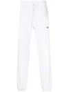 Gcds Tapered-leg Drawstring Trousers In White