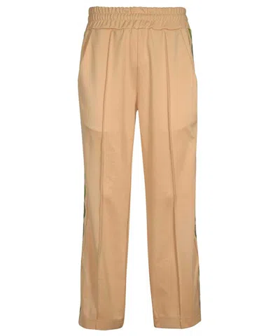 Gcds Techno Fabric Track Pants In Brown