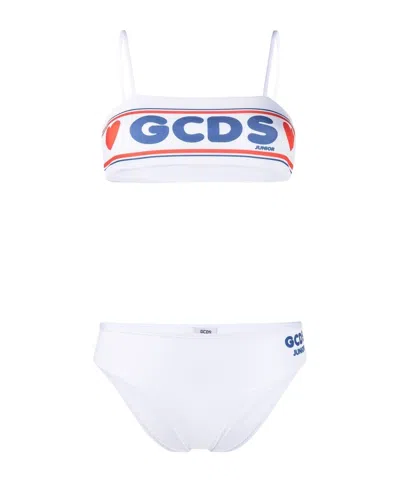 Gcds Teen Logo Print Bikini In White