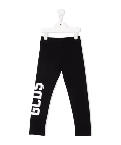 Gcds Teen Logo Print Leggings In Black