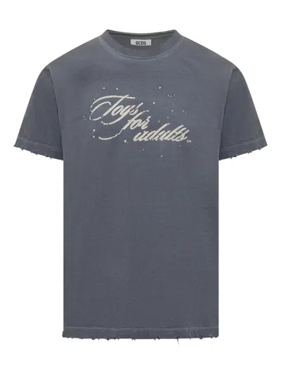 GCDS TEXT-PRINT T-SHIRT