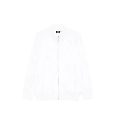 Gcds Textured Zip-fastening Jacket In White