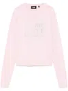 Gcds Ti Amo Bling Sweater In Pink