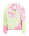 Gcds Glitter Logo Tie-dye Hoodie In Pink