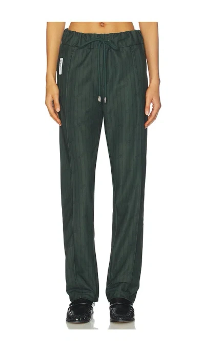 Gcds Triacetate Pinstripe Jogger In Forest