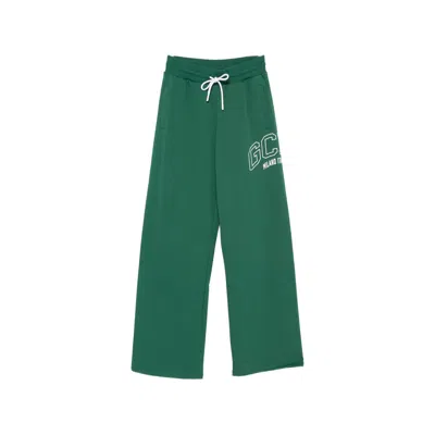 Gcds Logo-print Drawstring Track Pants In Green