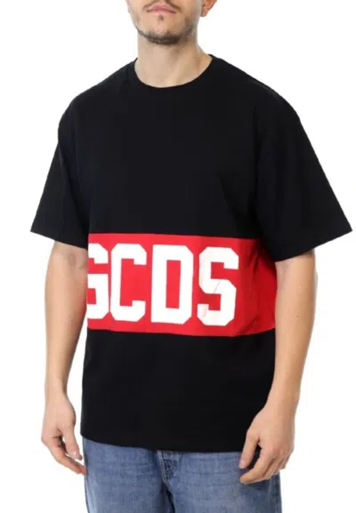 Gcds T-shirt Band Logo Loose Ss T-shirt In Black