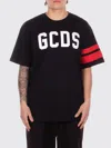 Gcds Man T-shirt Z0mlqc106j101 999r Regular Loose Ss T-shirt Black Red In Black