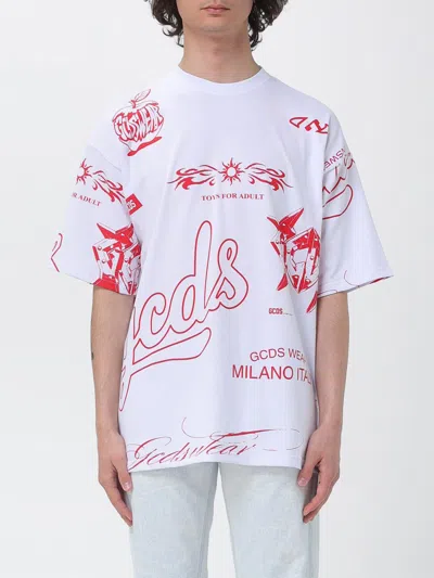 Gcds T-shirt  Men Color Red In White