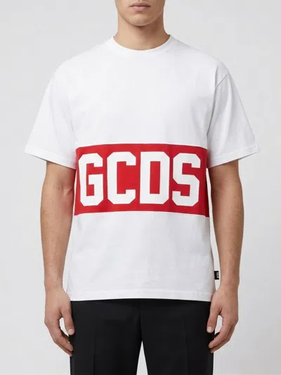 GCDS GCDS COTTON T-SHIRT WITH LOGO,I16646001