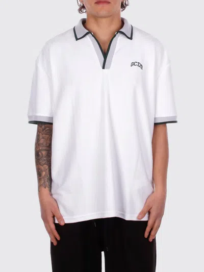 Gcds White Logo Shirt Collar Polo