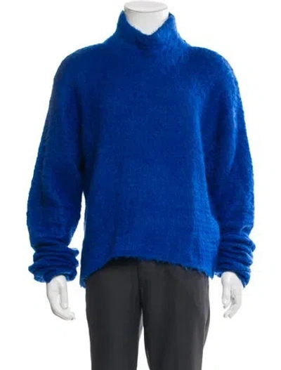 Pre-owned Gcds Turtleneck Long Sleeve Pullover In Blue