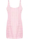 Gcds Backless Tweed Minidress In Multicolor