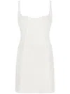 Gcds Tweed Mini Dress In White