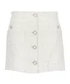 Gcds Tweed Mini Skirt In White