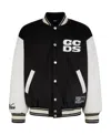 Gcds Two-tone Logo-patch Bomber Jacket In Black
