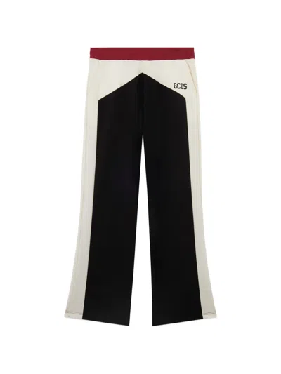 Gcds Two-tone Track Pants In Black