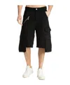 Gcds Black Cotton Bermuda Shorts In Black