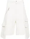 Gcds Man Cropped Pants Off White Size 36 Cotton In White