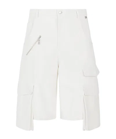 Gcds Ultracargo Bermuda Shorts In White