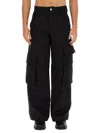 Gcds Logo Patch Wide-leg Cargo Pants